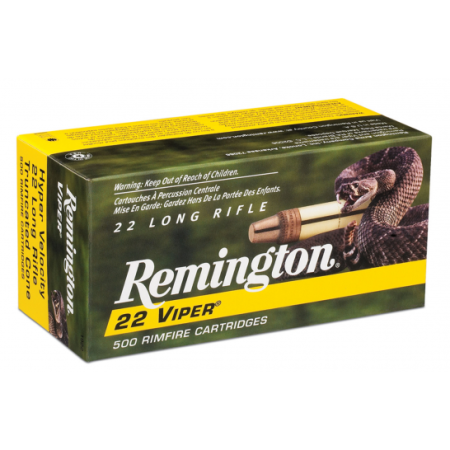 Remington 22 Viper .22 Long Rifle 36 Grain Truncated Cone Solid Bullet Brass Cased Rimfire Ammo, 50 Rounds, 21080