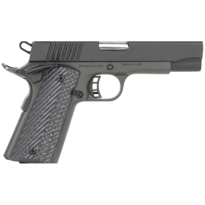 Rock Island 51531 M1911A1 Standard MS 45 ACP 81 4.30 ButtonRifled Barrel Black Parkerized Steel Frame wBeavertail Parkerized Serrated Slide BlackGray G10 Grip Grip Safety UPC: 4806015515319