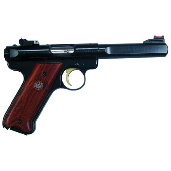 RUGER MKIII 5.5 SLABSIDE BL AS COCOBOLO GRIPS GOLD TRIG - 10+1 Rounds, 5.5