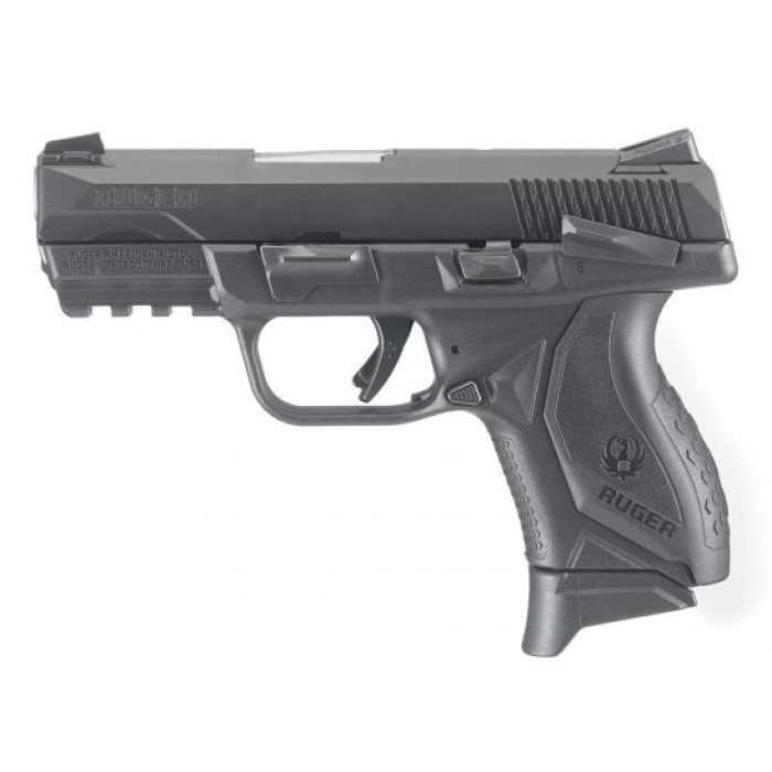 Ruger American Compact 9mm Pistol With Manual Safety, Black - 8639