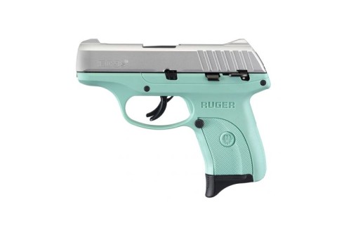 Ruger EC9S 9mm Pistol, Turquoise and Stainless Steel - 13200