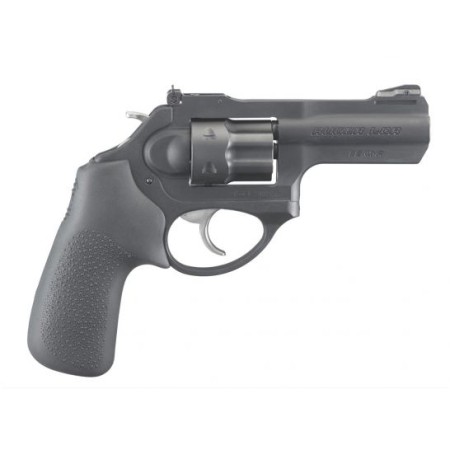 Ruger LCRx 3" .22 WMR Revolver w/ Hogue Tamer Grips, Black - 5437