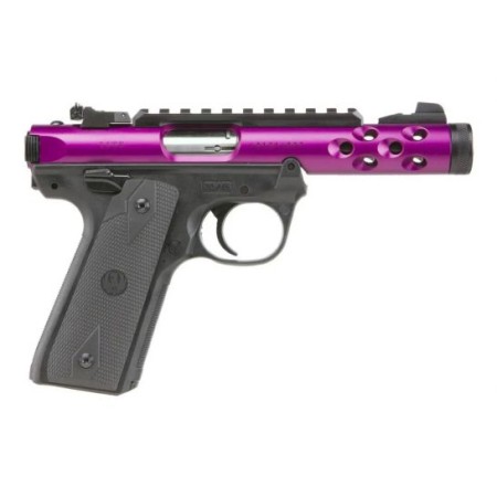 Ruger Mark IV Lite .22 LR Pistol With Threaded Barrel, Purple/Black - 43915