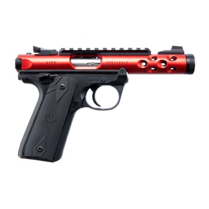 Ruger Mark IV Lite Threaded Barrel .22 LR Pistol, Red - 43910