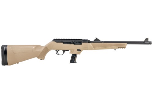 Ruger, PC Carbine 9mm, 16.12" Threaded Fluted Barrel, FDE, 10rd