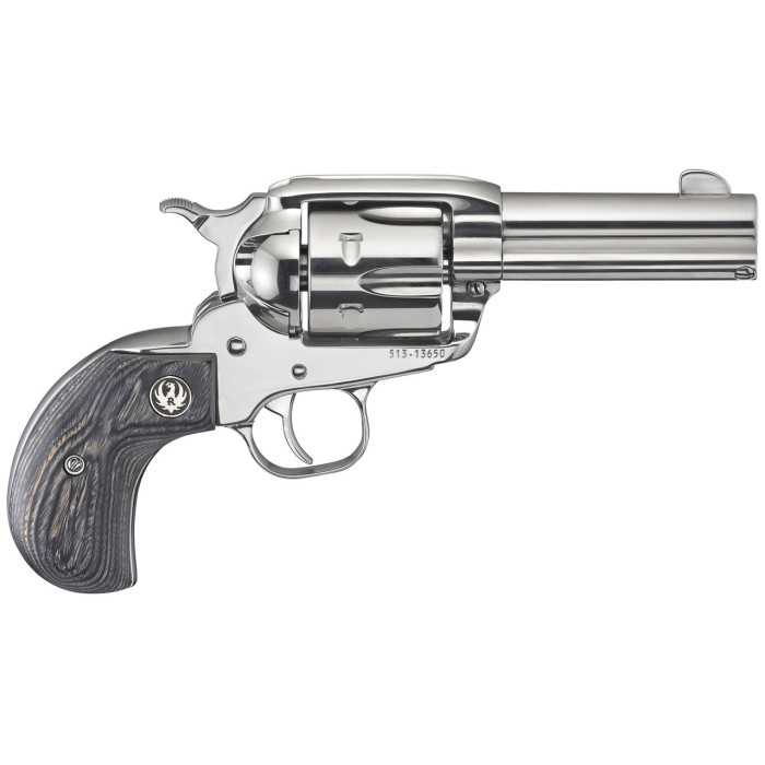 Ruger Vaquero .357 Mag, 3.75" Barrel, Laminate Birds Head Grip, Stainless, 6rd