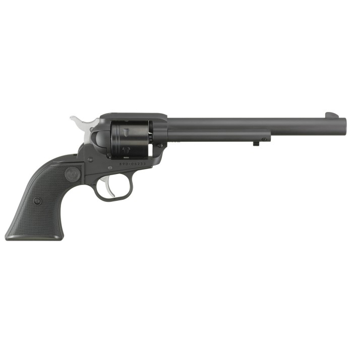 Ruger Wrangler .22 LR, 7.5" Barrel, Black Cerakote, Checkered Grips, 6rd