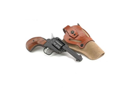 Ruger Wrangler .22 LR Revolver With Bird's Head Grip And DeSantis Holster, Black - 2030