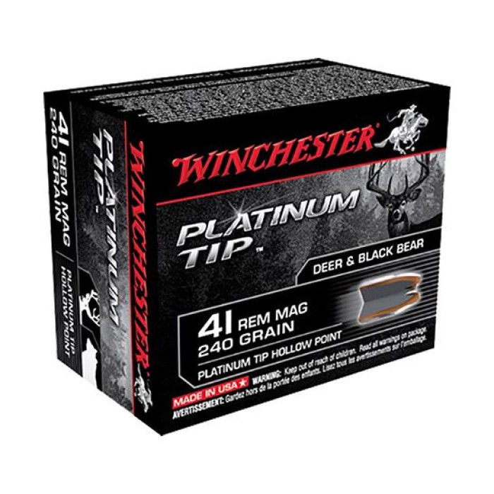 Winchester 41 Magnum 240gr Platinum Tip HP Supreme Ammunition 20rds - S41PTHP