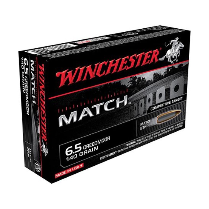 Winchester Match 6.5 Creedmoor 140GR BTHP 20Rds