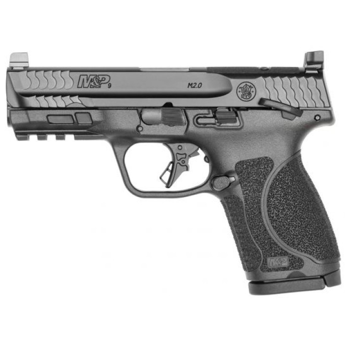 S&W M&P 2.0 Compact TS 4" Optics Ready 9mm Pistol, Black - 13568