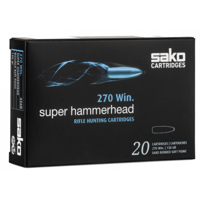 Sako Super Hammerhead .270 Win Ammo 130 Grain 20rds - C621436BSA10X