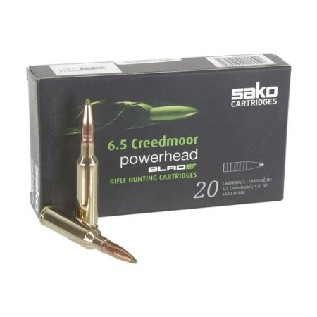 Sako Powerhead Blade 120 gr Lead Free 6.5 Creedmoor Ammunition, 20 Rounds - C663657HSA10X