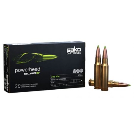 Sako Powerhead Blade 162 gr Lead Free 308 Winchester Ammunition, 20 Rounds - C629656ASA10X