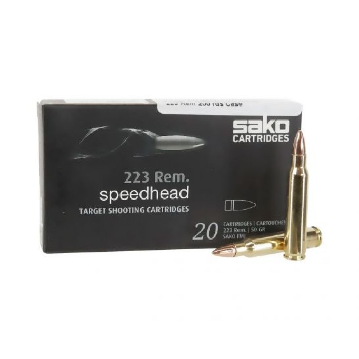 Sako Speedhead 50 gr FMJ .223 Remington Ammunition, 20 Rounds - C611105GSA10X