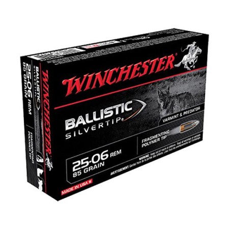 Winchester 25-06 85gr Ballistic SiverTip Ammunition 20rds - SBST2506A