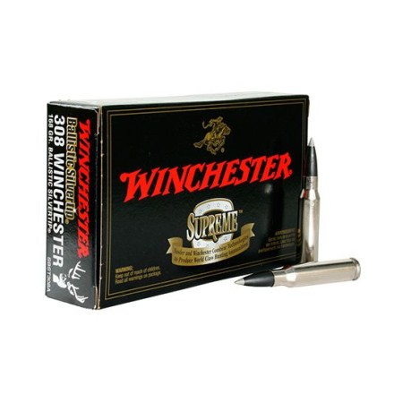 Winchester 308 168gr Ballistic SilverTip Rifle Ammunition 20rds - SBST308A