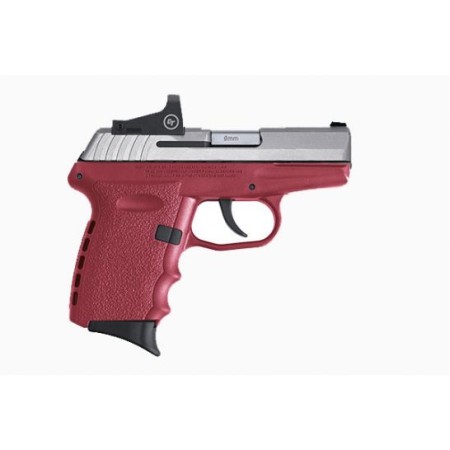 SCCY CPX-2RD 9mm Pistol, Crimson/Stainless - CPX-2TTCRRD