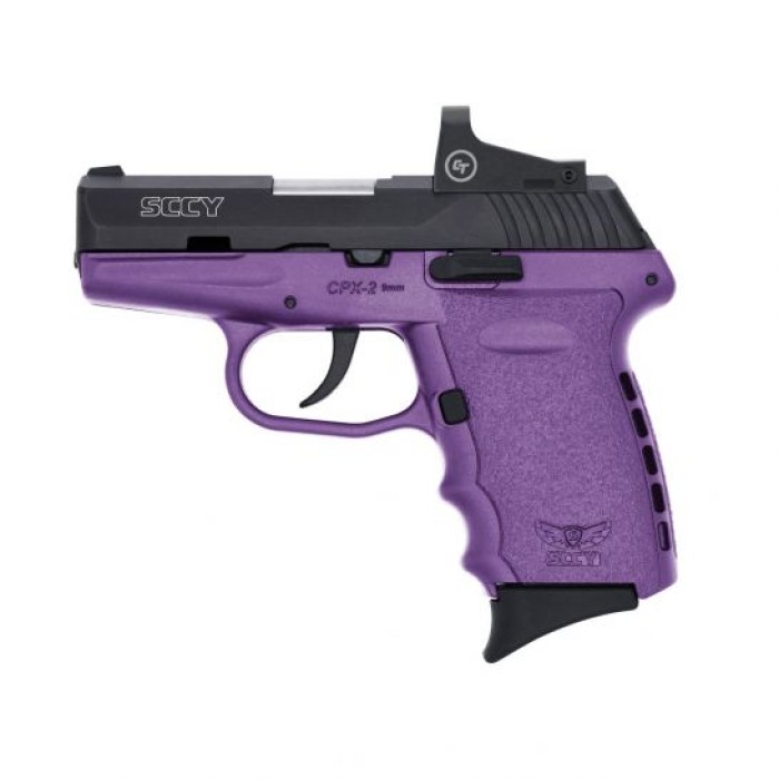 SCCY CPX-2RD 9mm Pistol, Purple/Black - CPX-2CBPURDE