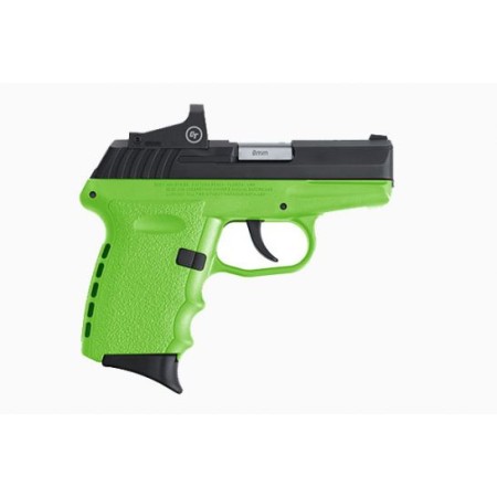 SCCY CPX-2RD 9mm Pistol, Lime/Black - CPX-2CBLGRD