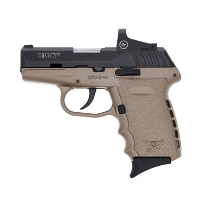 SCCY CPX-2RD 9mm Pistol, FDE/Black - CPX-2CBDERDE