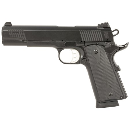 Tisas 1911 Duty, .45 ACP ,5" Barrel, Serrated Steel Slide, Black Steel Frame, 10rd