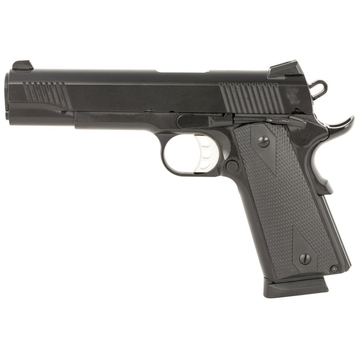 Tisas 1911 Duty, .45 ACP ,5" Barrel, Serrated Steel Slide, Black Steel Frame, 10rd