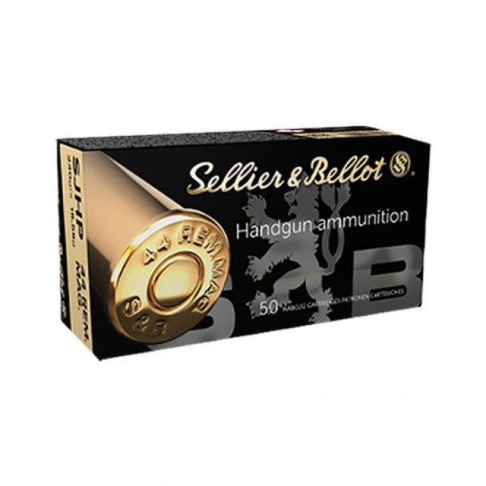 Sellier & Bellot 240 gr Semi-Jacketed Hollow Point .44 Mag Ammo, 50/box - SB44C