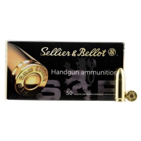 Sellier & Bellot 9mm 124gr FMJ Ammunition 50rds - SB9B