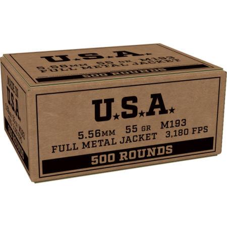 Winchester SGM193500 5.56x45mm NATO M193 Ammo 55 Grain FMJ 500 Rounds