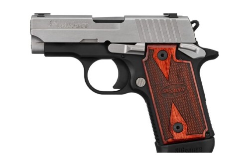 SIG SAUER P238 Two-Tone 380 ACP 2.7in 6rd/7rd Mags Wood Grips Micro-Compact Pistol (238-380-TXR3)