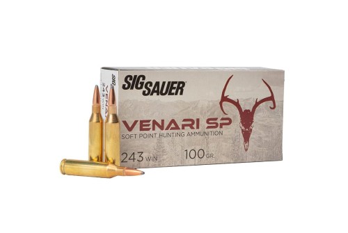 Sig Sauer V243SP100-20 Venari 243 Win 100 Gr Soft Point SP 20 Bx/10 Cs