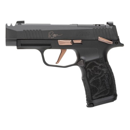 Sig P365XL Rose 9mm, 3.1" Barrel, Compensated Slide, Rose Gold, Grip Engraving, 12rd