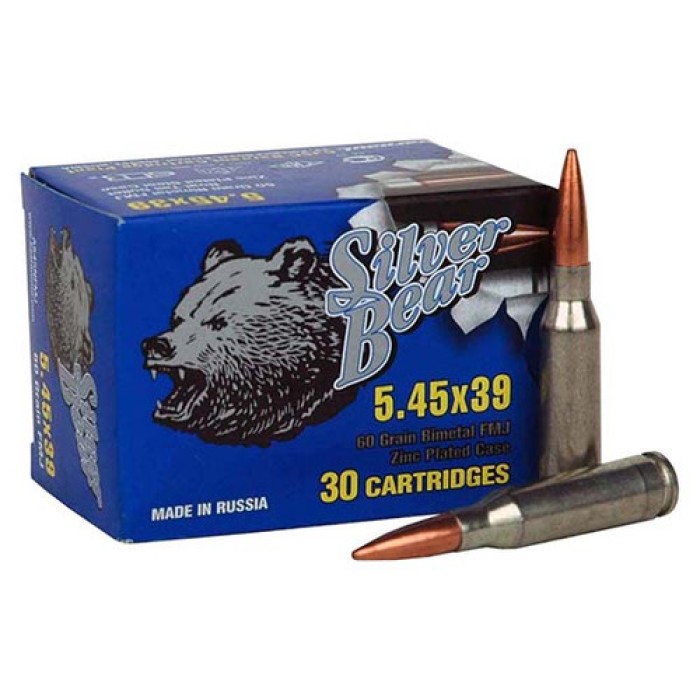 Silver Bear 5.45x39 60gr. Fmj - 750 Round Case