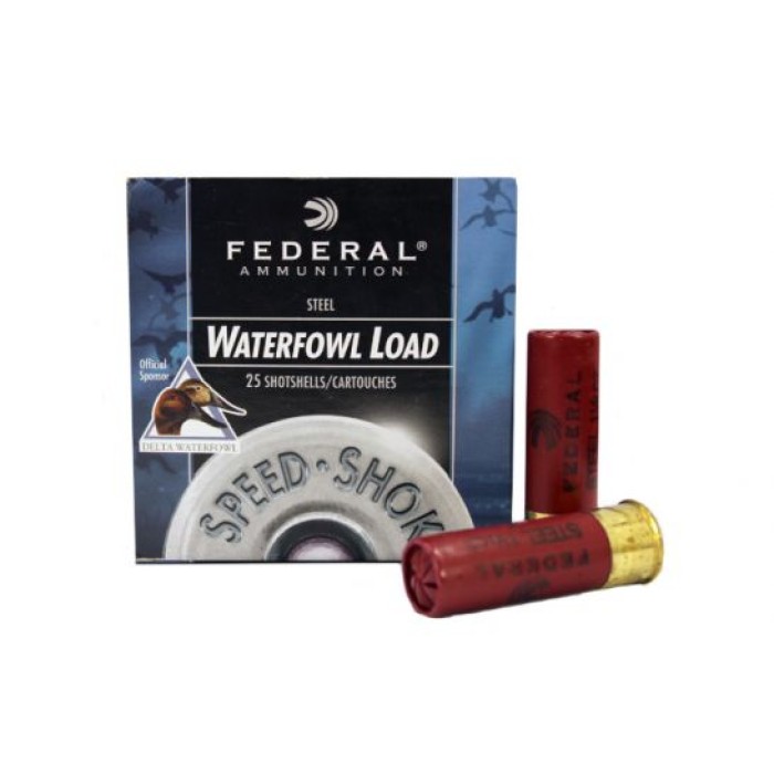 FEDERAL 12GA SPEED-SHOK HIGH VELOCITY STEEL SHOTSHELL AUMMUNITION 3" 1-1/8OZ SHOT SIZE T - WF143 T