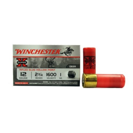 Winchester 12ga 2.75" 1oz Rifled Slug Ammunition (15rds) - X12RS15VP