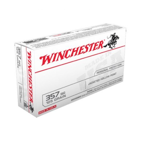 Winchester USA 357 Sig 125gr JHP Ammunition 50rds - USA357SJHP