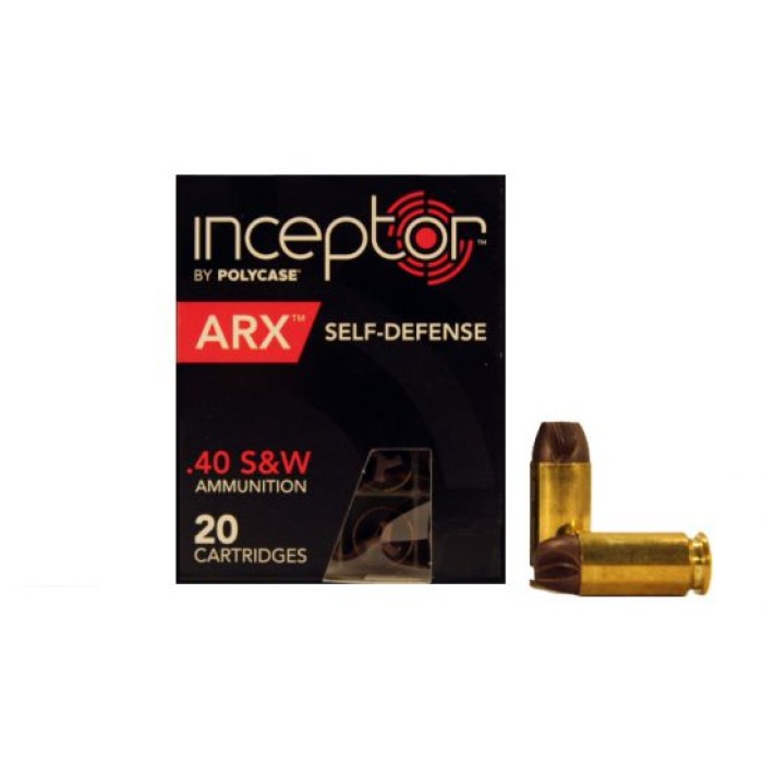 Polycase Inceptor ARX .40 S&W 107gr Ammunition (20rds) - 40ARXBRSW-20