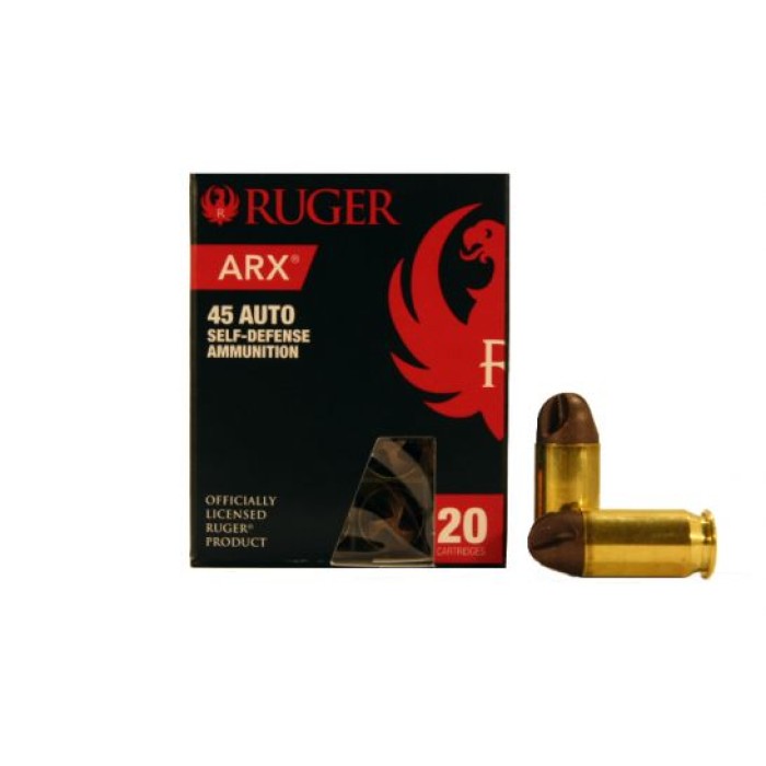 Polycase Inceptor .45 Auto/ACP 118-Grain Ruger ARX Ammunition, 20 Rounds - 45ARXRUG-118-20
