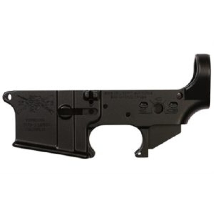 Sons OF Liberty Gun Works Angrypatriot Angry Patriot Stripped Lower Receiver Black Anodized Aluminum, Fits Mil-Spec Ar-15