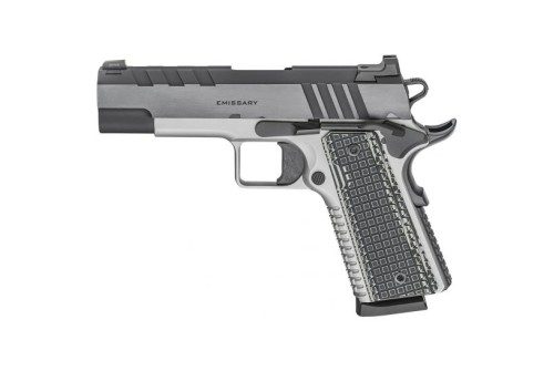 Springfield 1911 Emissary 4.25" .45 ACP Pistol, Stainless/Black - PX9218L