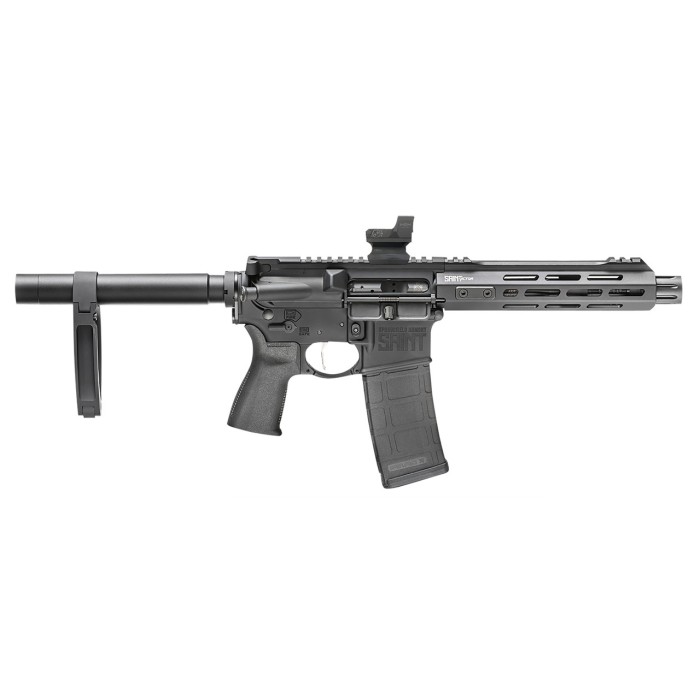 Springfield Saint Victor 5.56/,223, 7.5" Barrel, Hex Dragonfly, Tailhook Brace, Black, 30rd