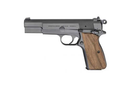 Springfield SA-35 9mm Pistol With Checkered Walnut Grips, Black - HP9201