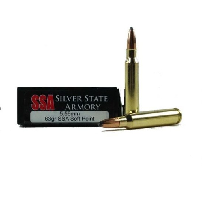 Silver State Armory Rifle Ammunition 5.56Mm 63 GR SP 20Ct 75005