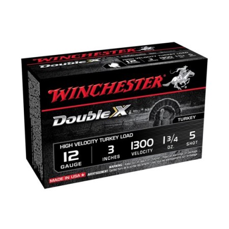 Winchester Double X Turkey 12ga 3" 1-3/4oz #5 Copper Plated, 10 Shotshells - STH1235