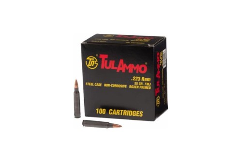 Tula 223 Remington 55gr FMJ Steel Cased Ammunition 100rds - TA223100