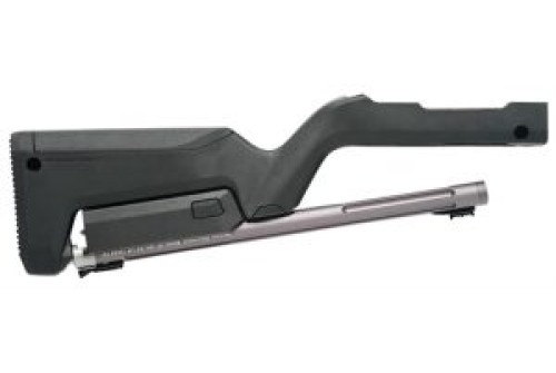 Tactical Solutions Tdcgmgbblk X-Ring Takedown Barrel And Stock Combo 22 LR 16.50" Gunmetal Gray Fluted & Threaded With Fiber Optic Sight, Black Magpul Backpacker Stock Fits Ruger 10/22 Takedown