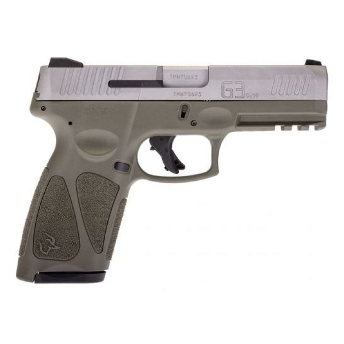 Taurus 1G3949O G3 9mm Luger 4" 15+1 17+1 OD Green Stainless Steel Slide Black Polymer Grip