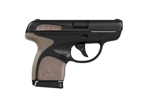 Taurus Spectrum .380 ACP Pistol, Black on Black Finish with FDE Overmold - 1007031119