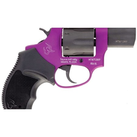 Taurus 2856029ULC14 856 Ultra-Lite 38 Spl + P 6 Round 2" Stainless Steel Cylinder Gaby Violet Frame Black Rubber Grip